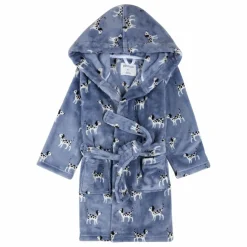 Robe de Chambre Dalmatiens Fibres Recyclées | Bleu