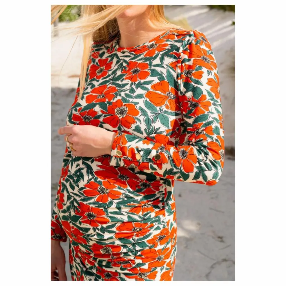 Robe de Grossesse Thelma Coquelicot | Rouge