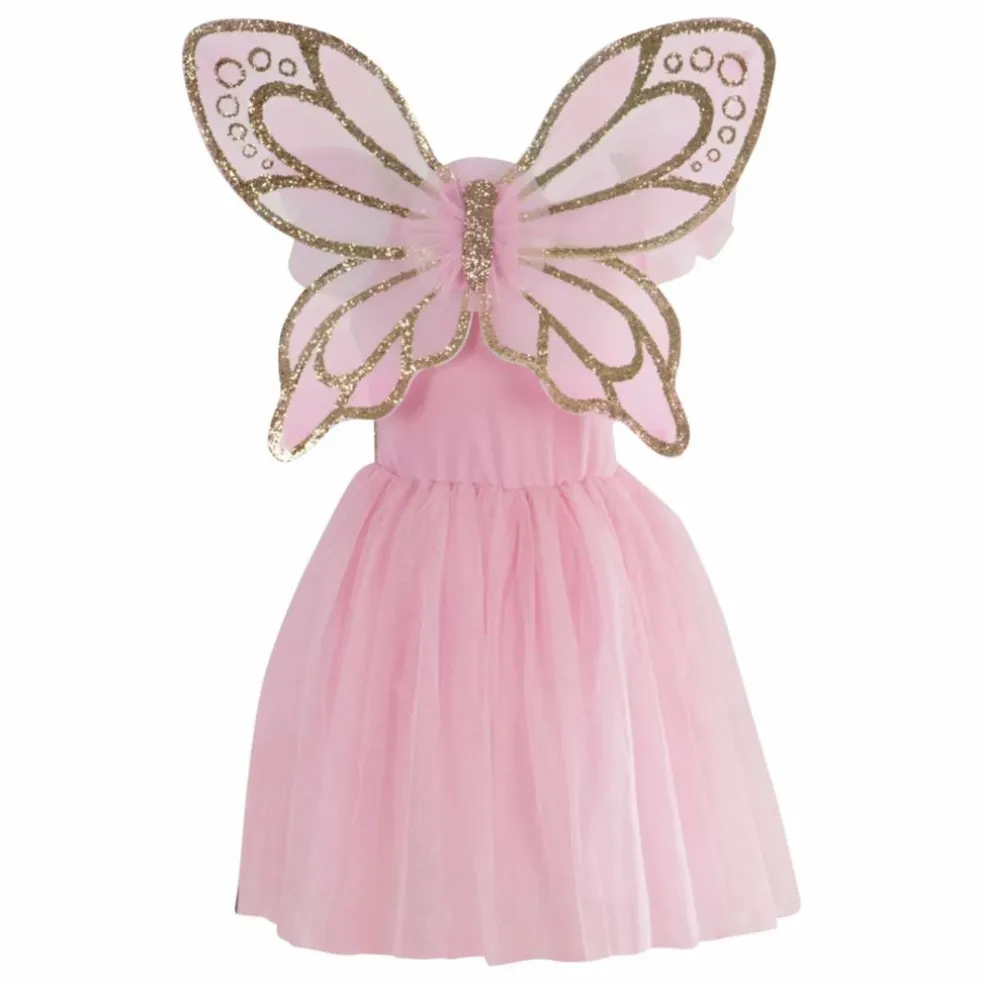 Robe de papillon avec ses ailes dorées