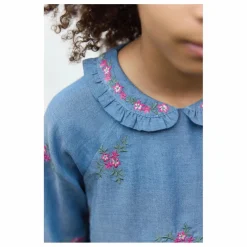Robe Denim Brodée | Bleu