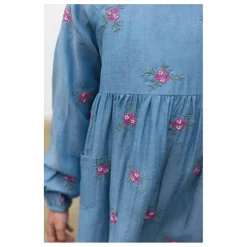 Robe Denim Brodée | Bleu