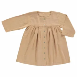 Robe Double Gaze Coton Aubepine | Camel