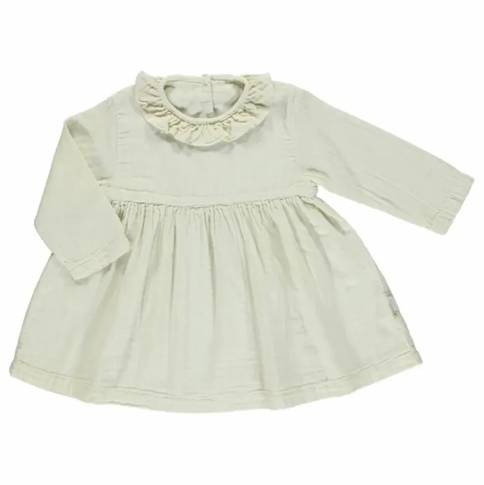 Robe Double Gaze Coton Campanule | Crème