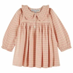 Robe Ecolière Carreaux | Rose pâle