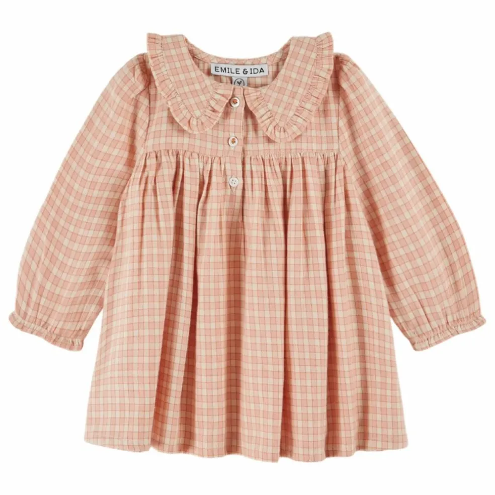 Robe Ecolière Carreaux | Rose pâle
