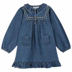 Robe en Jean Brodée | Bleu