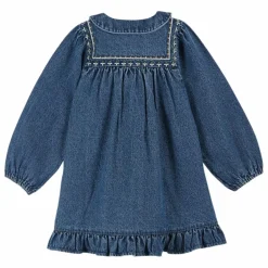 Robe en Jean Brodée | Bleu