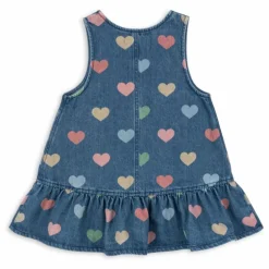 Robe en Jean Magot Cœurs Coton Bio | Bleu