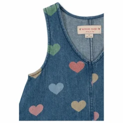 Robe en Jean Magot Cœurs Coton Bio | Bleu