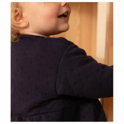 Robe en Tubique Matelassé Unie | Bleu marine