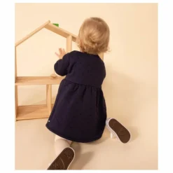 Robe en Tubique Matelassé Unie | Bleu marine