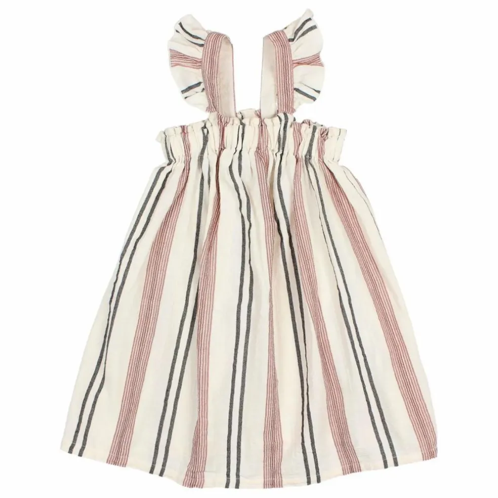 Robe Etnic Rayures | Ecru
