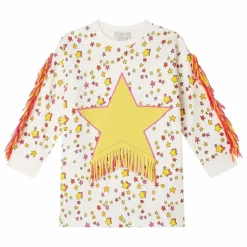 Robe Etoiles Franges | Ecru