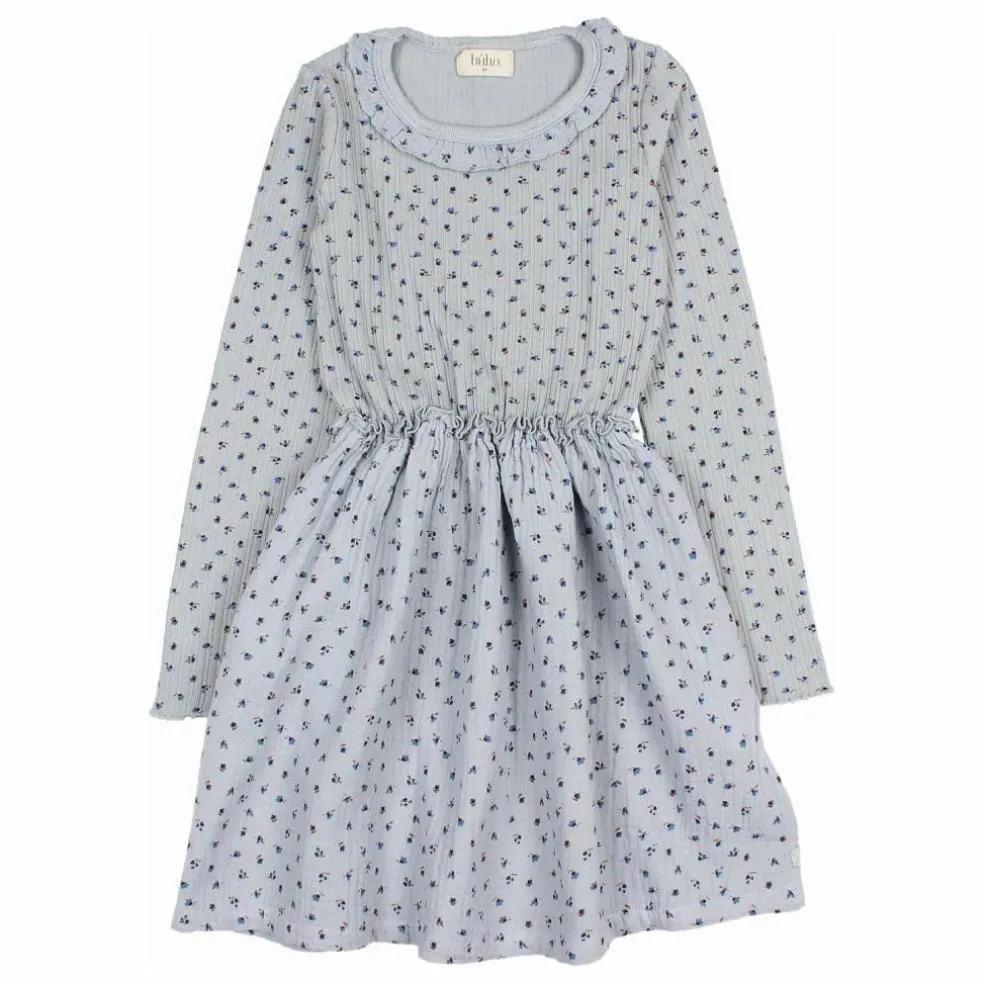 Robe Fleurie | Bleu gris
