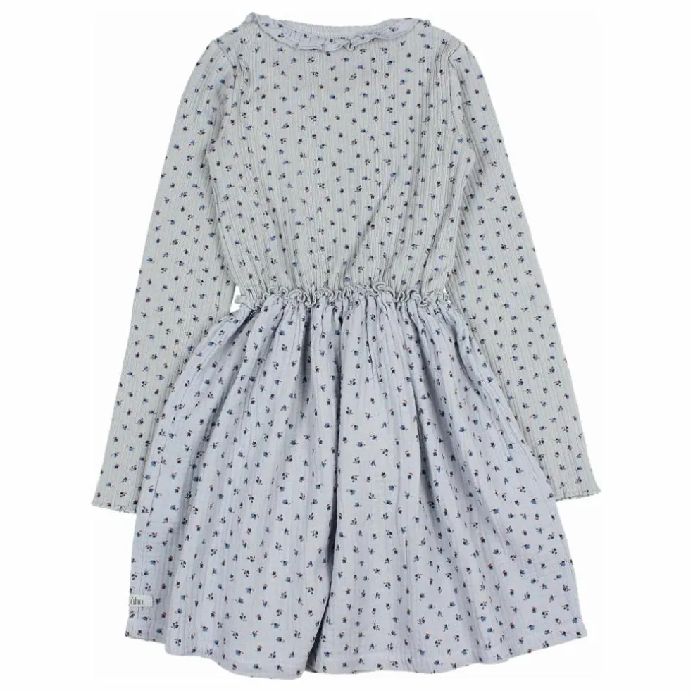 Robe Fleurie | Bleu gris