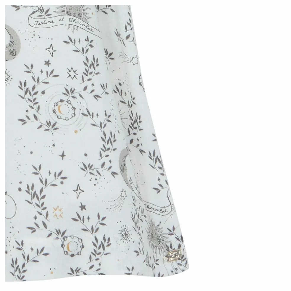 Robe Fleurie Col Smocké | Blanc