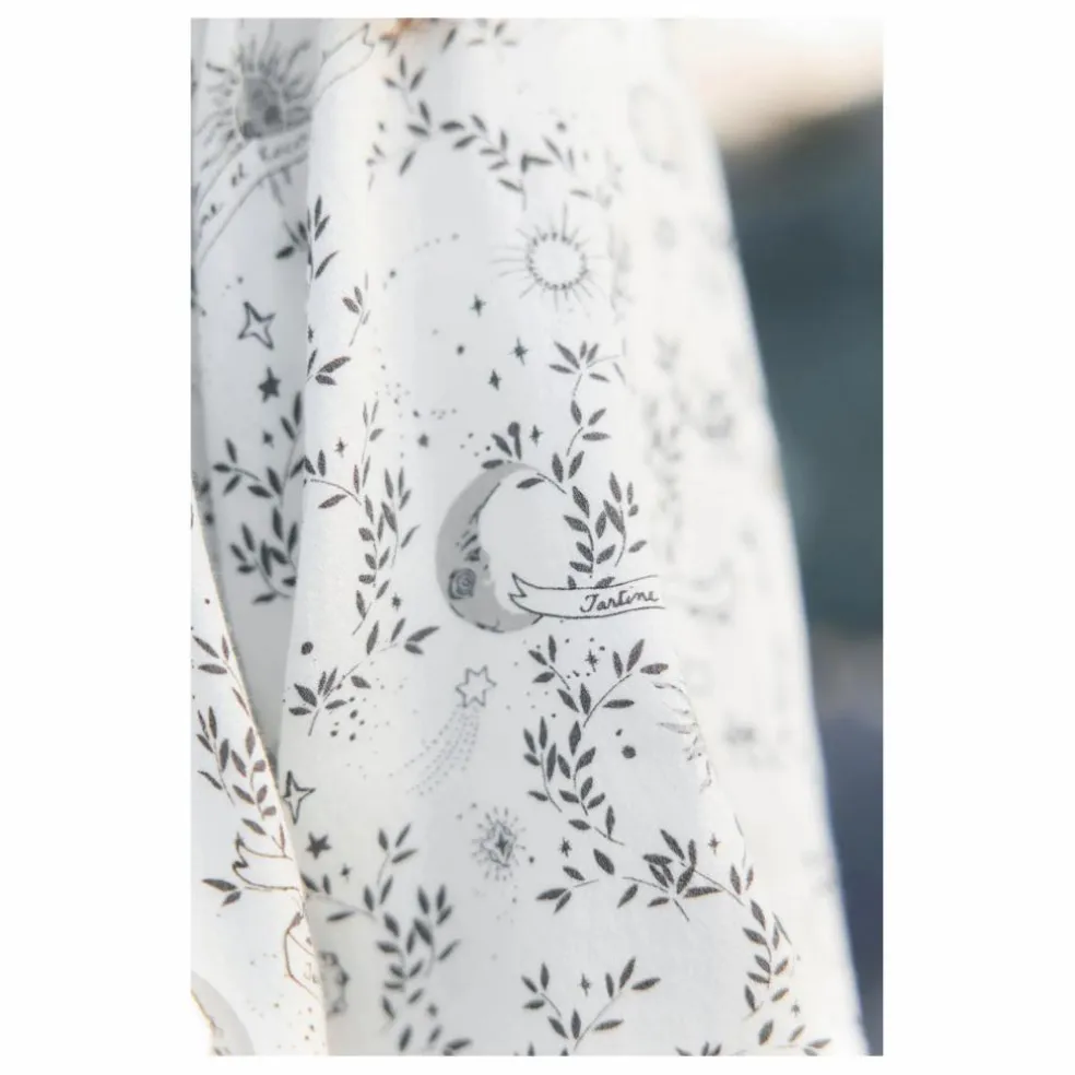Robe Fleurie Col Smocké | Blanc