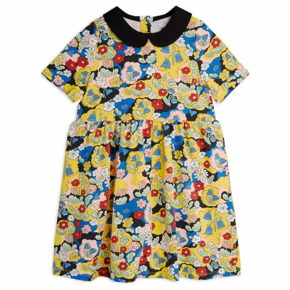 Robe Fleurie Coton Bio | Jaune