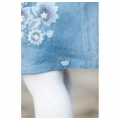 Robe Fleurie Denim | Bleu