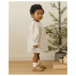 Robe Fleurie Gaze Coton Bio | Ivoire