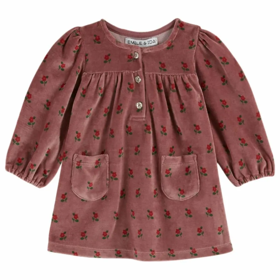Robe Fleurie Velours | Violine