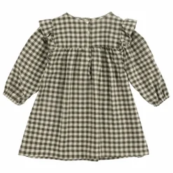 Robe Fleurie Vichy | Vert