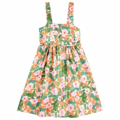 Robe Fleurs Coton Bio | Rose