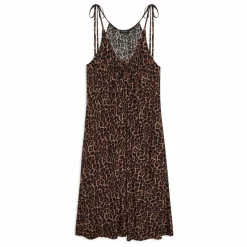 Robe Flora Léopard | Marron