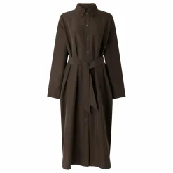 Robe Flora Soie | Kaki foncé