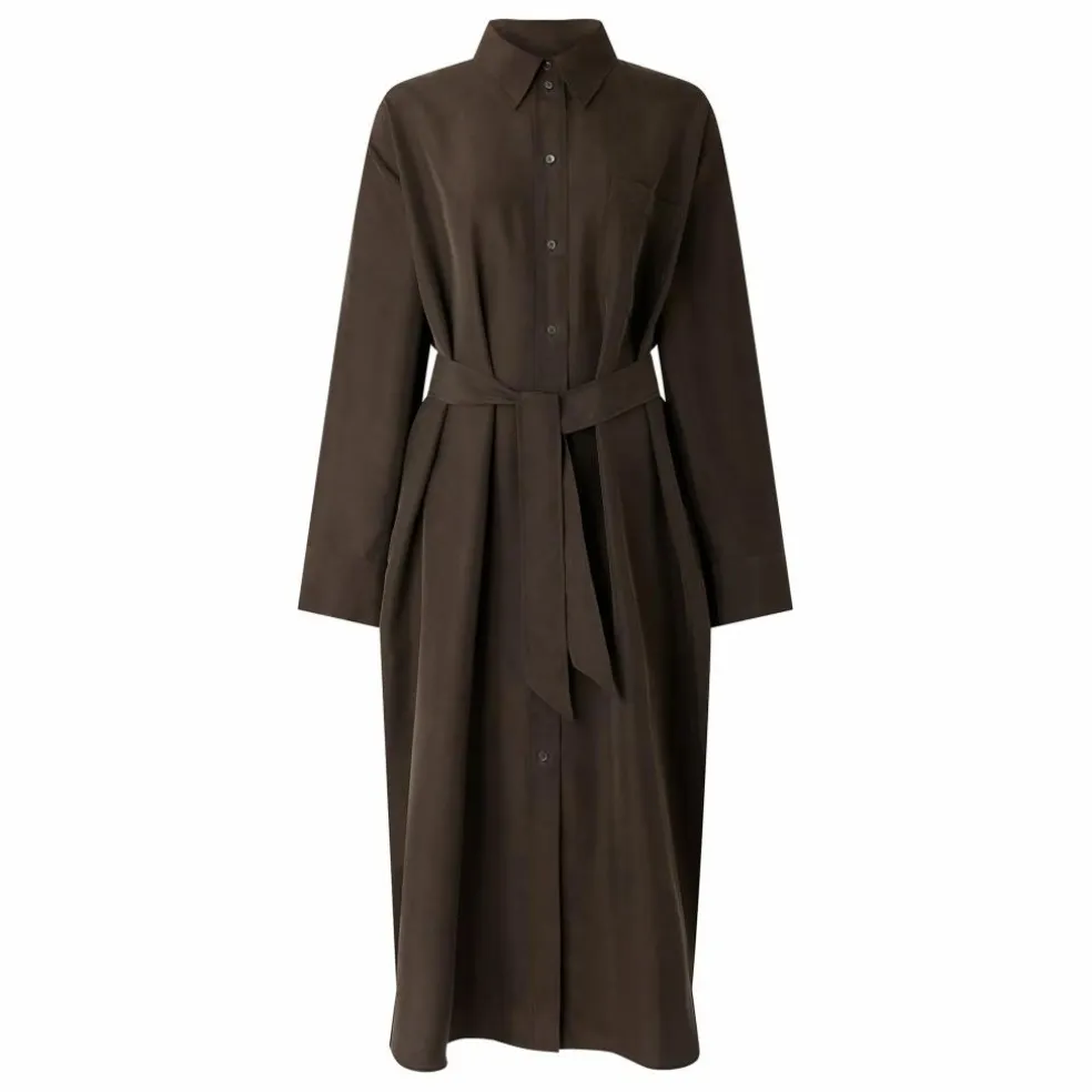 Robe Flora Soie | Kaki foncé