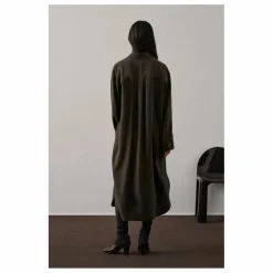 Robe Flora Soie | Kaki foncé