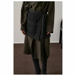 Robe Flora Soie | Kaki foncé