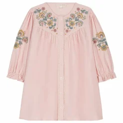 Robe Floriane Velours Côtelé Fin | Rose pâle