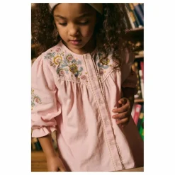 Robe Floriane Velours Côtelé Fin | Rose pâle
