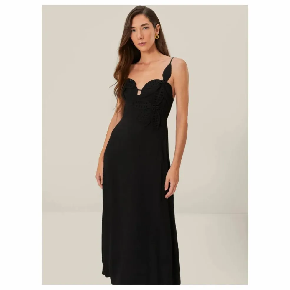 Robe Flowered | Noir