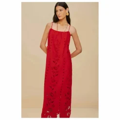 Robe Flowers Richelieu Lin | Rouge