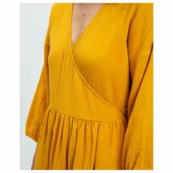 Robe Gaze de Coton Bio | Jaune moutarde