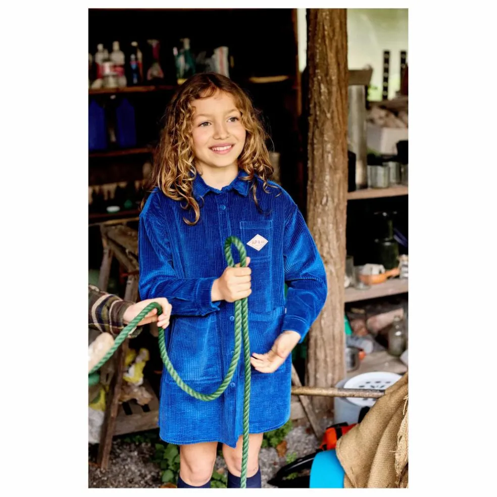 Robe Genevieve Coton Bio | Bleu électrique