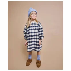 Robe Gingham Carreaux | Bleu marine