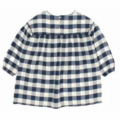 Robe Gingham Carreaux | Bleu marine
