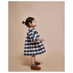 Robe Gingham Carreaux Bébé | Bleu marine