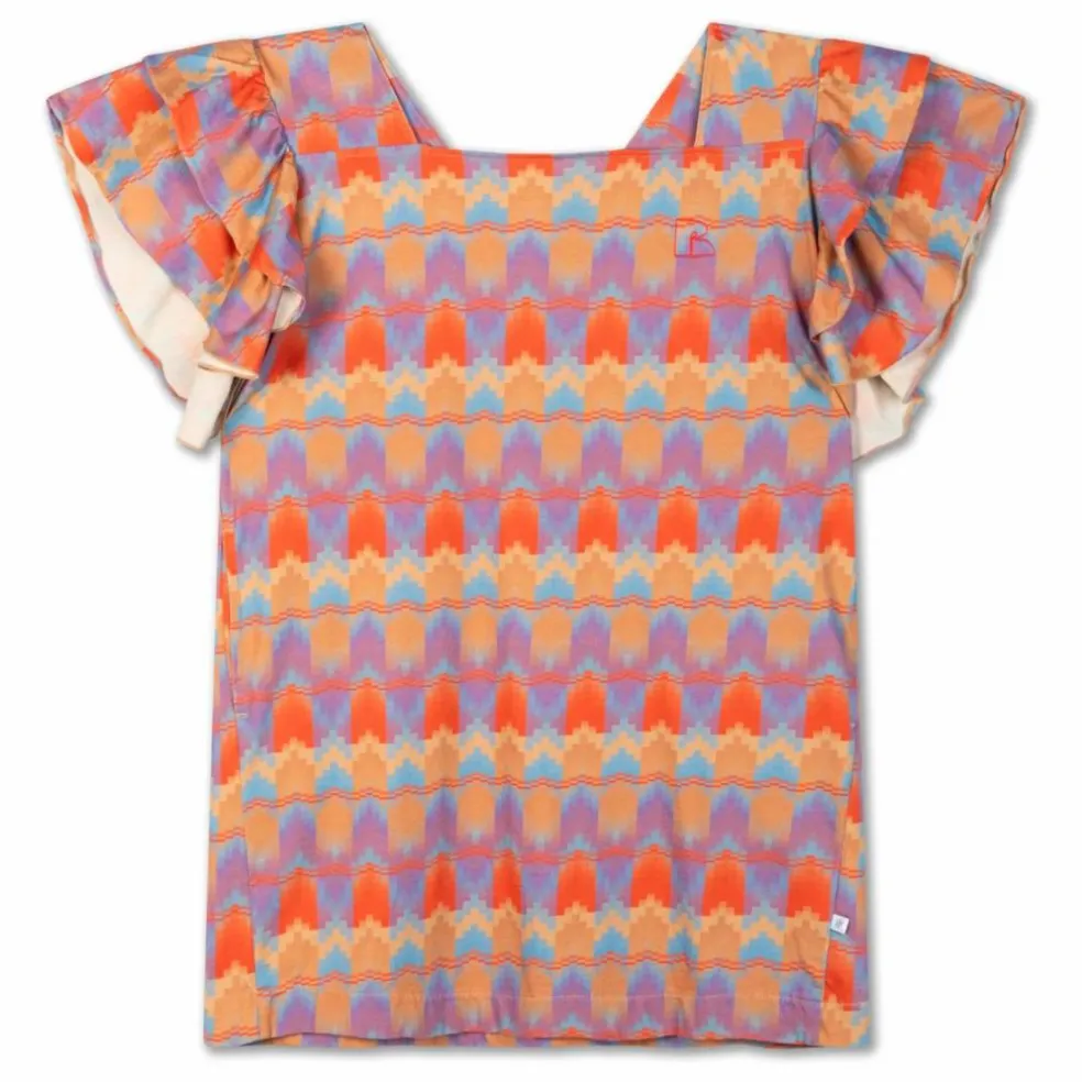 Robe Graphique Coton Bio | Mauve
