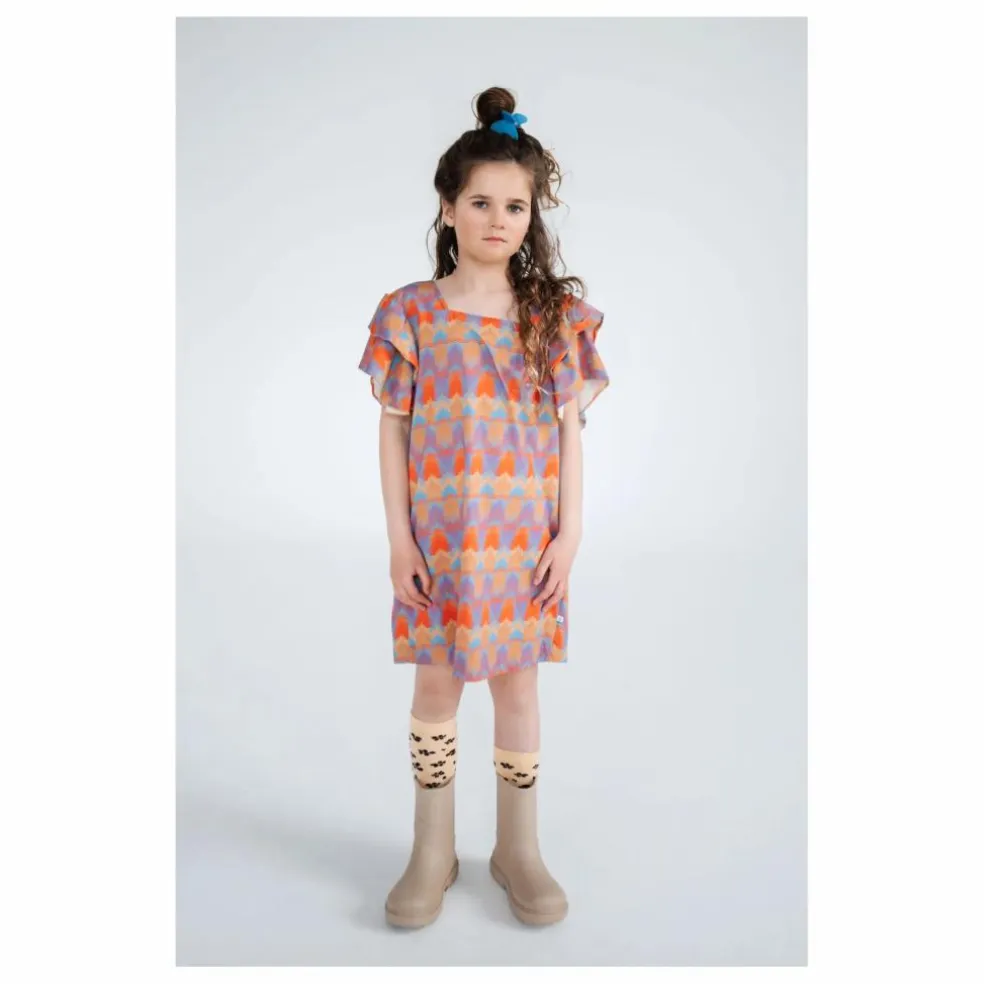 Robe Graphique Coton Bio | Mauve