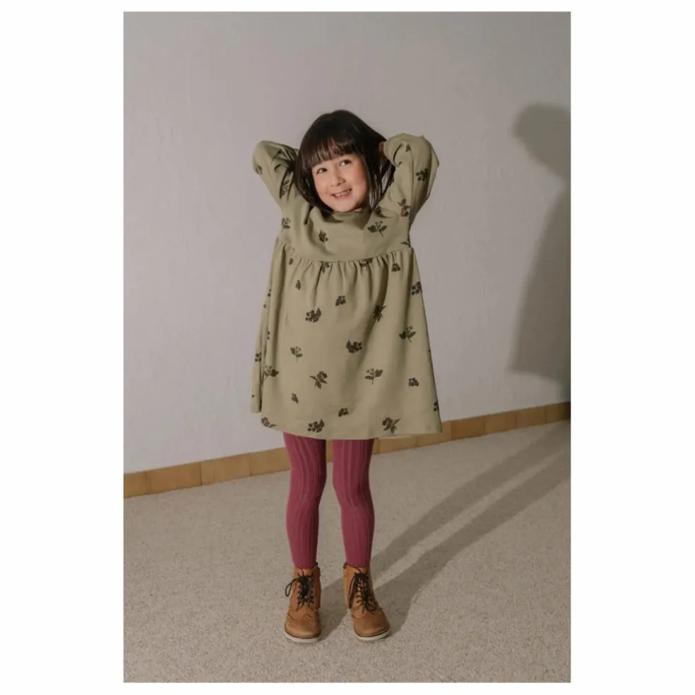 Robe Hoy Mûres Coton Bio | Vert kaki clair