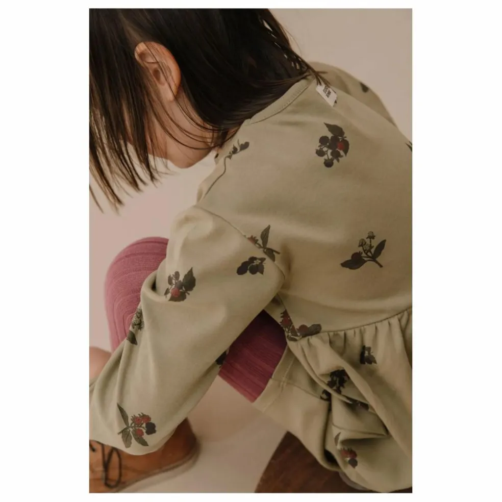 Robe Hoy Mûres Coton Bio | Vert kaki clair