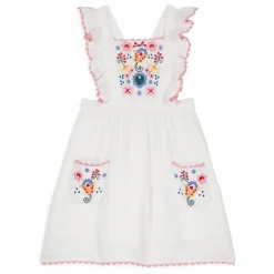 Robe Huguette Gaze de Coton Bio | Blanc