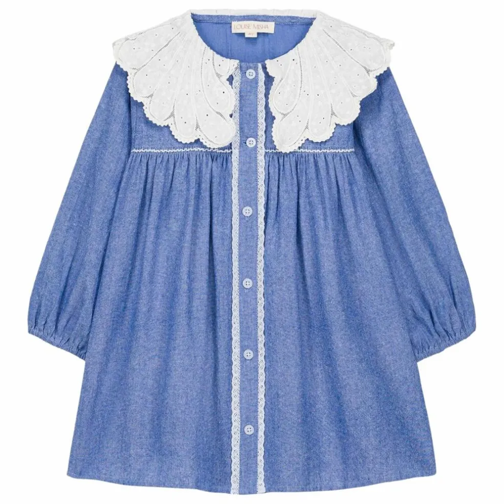 Robe Hyacinte Coton Bio | Bleu jean
