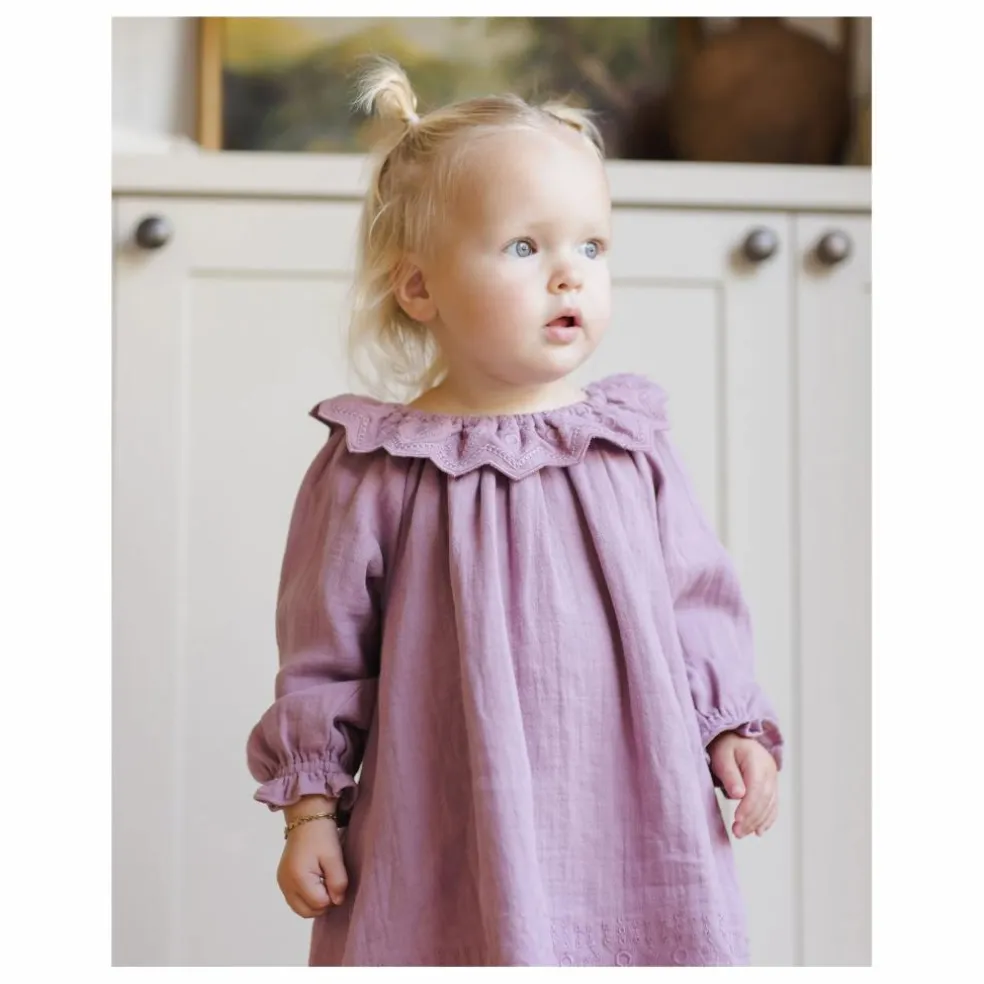 Robe Isla Gaze de Coton Bio | Magenta