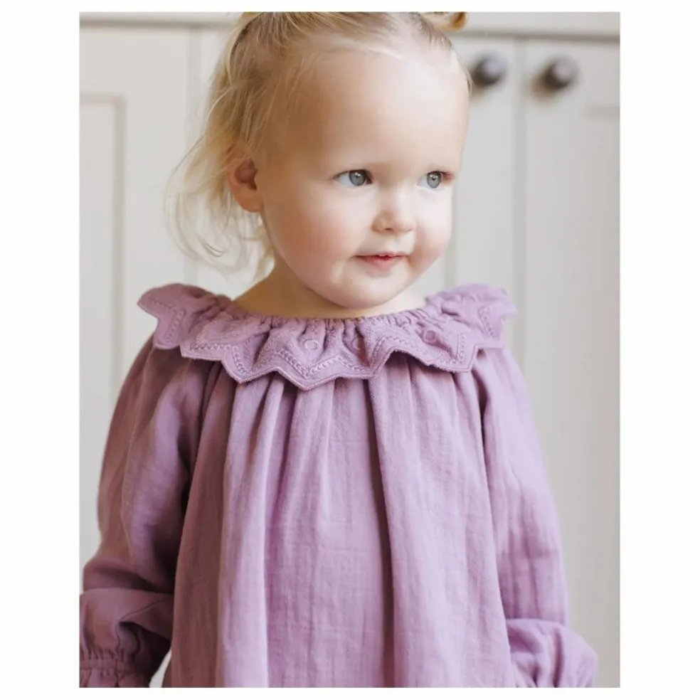 Robe Isla Gaze de Coton Bio | Magenta