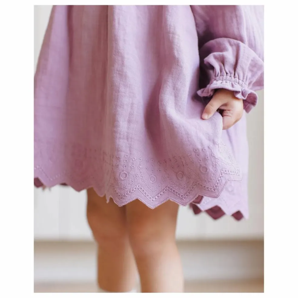 Robe Isla Gaze de Coton Bio | Magenta